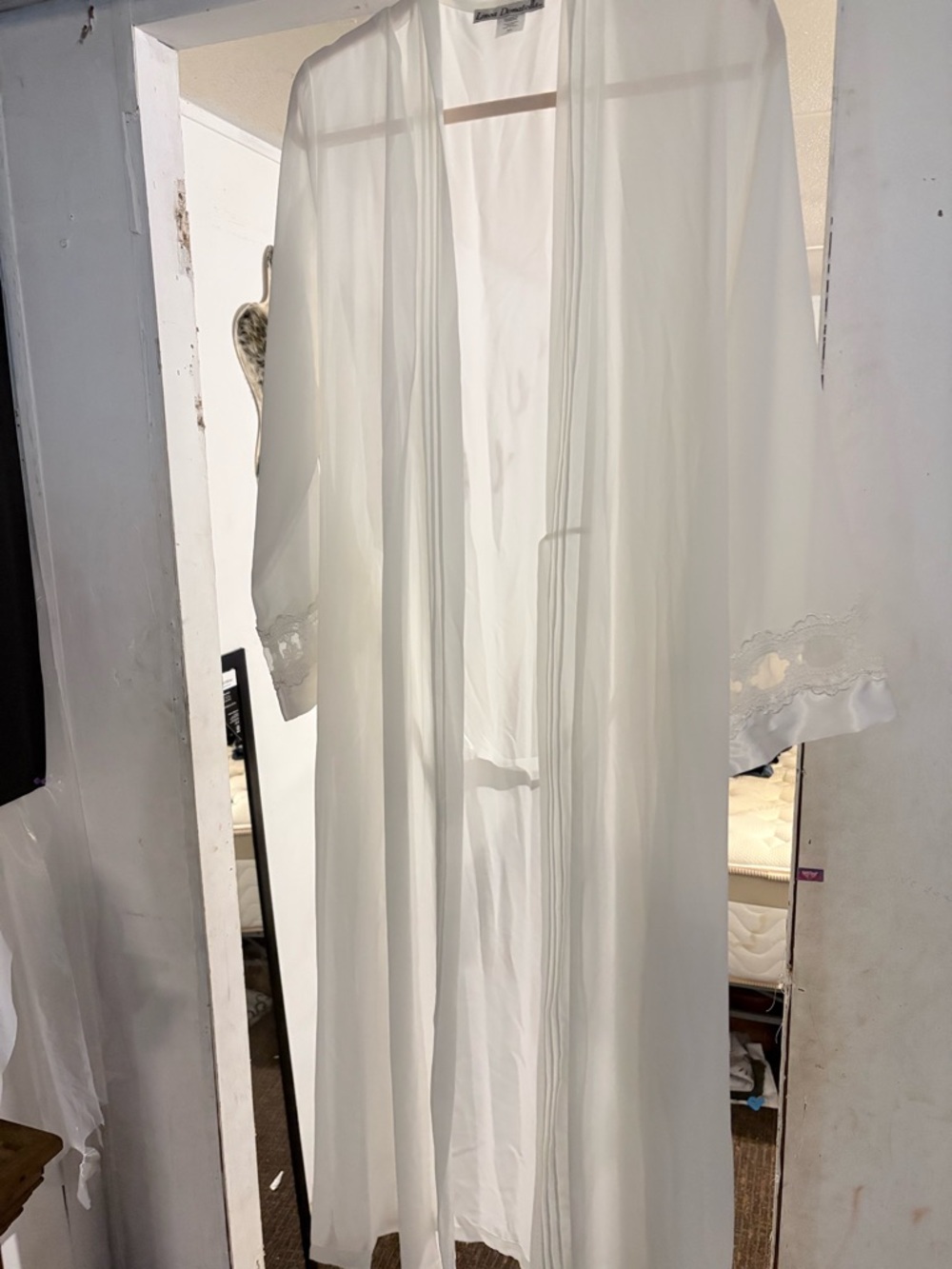 Linea Donatella Sheer Ivory Robe
